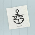 Distressed Anchor w/ Zip Code - Custom Swedish Dish Cloth