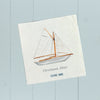 Watercolor Sailboat City State - Swedish Dish Cloth