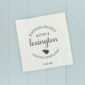 Circle Est, City, State w/ Anchors - Custom Swedish Dish Cloth