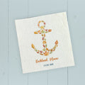 Autumn Leaves Anchor - Custom Swedish Dish Cloth
