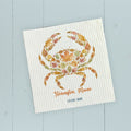 Autumn Leaves Crab - Custom Swedish Dish Cloth