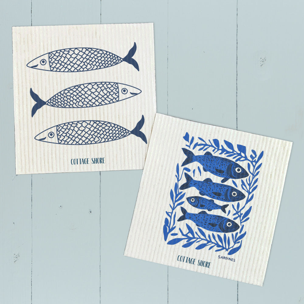 Set of Sardines - 2pk Swedish Dish Cloth