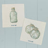 Sea Glass Bottle and Floats - 2pk Swedish Dish Cloth