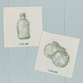 Sea Glass Bottle and Floats - 2pk Swedish Dish Cloth