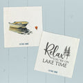 Relax You're on Lake Time, Rowboat 2 pk - Swedish Dish Cloth