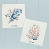 Watercolor Coral, Tulip Shell 2 pk - Swedish Dish Cloth