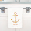 Autumn Leaves Anchor - Custom Cotton Tea Towel