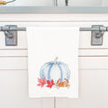 Crab & Blue Pinstripe Pumpkin - Cotton Tea Towel