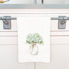 Watercolor Hydrangea Vase - Customizable Cotton Tea Towel