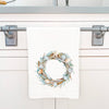 Seashell Driftwood Wreath - Customizable Cotton Tea Towel