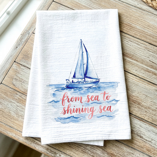 From Sea to Shining Sea - Cotton Tea Towel