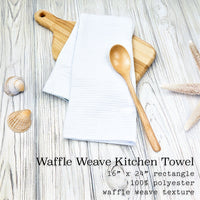 Watercolor Sailboats - Custom Waffle Weave Towel