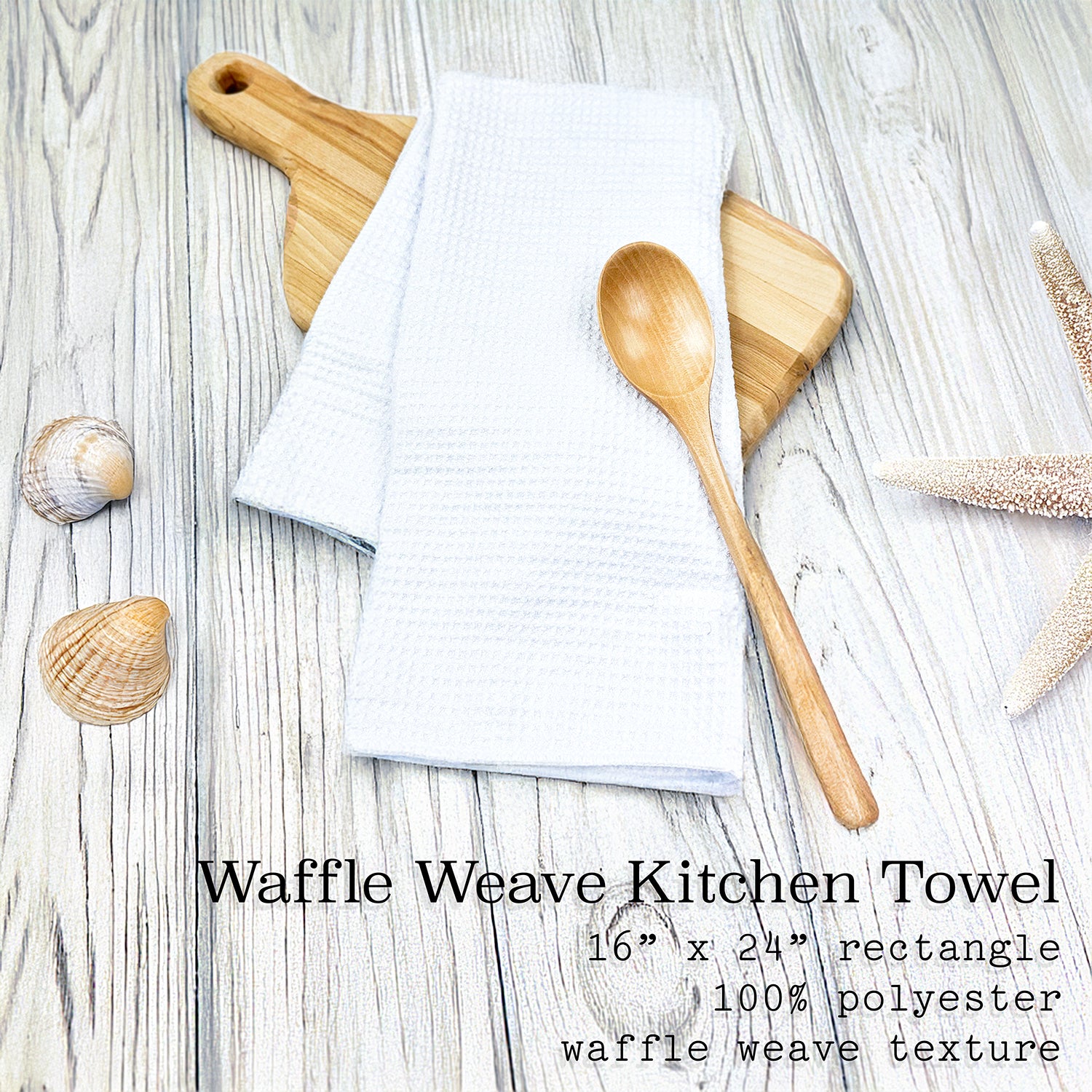 Seaside Stripes - Custom Waffle Weave Towel