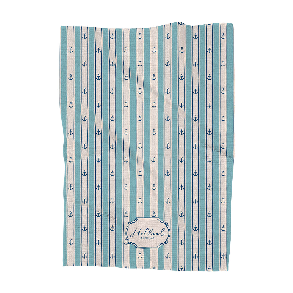 Anchors - Custom Waffle Weave Towel