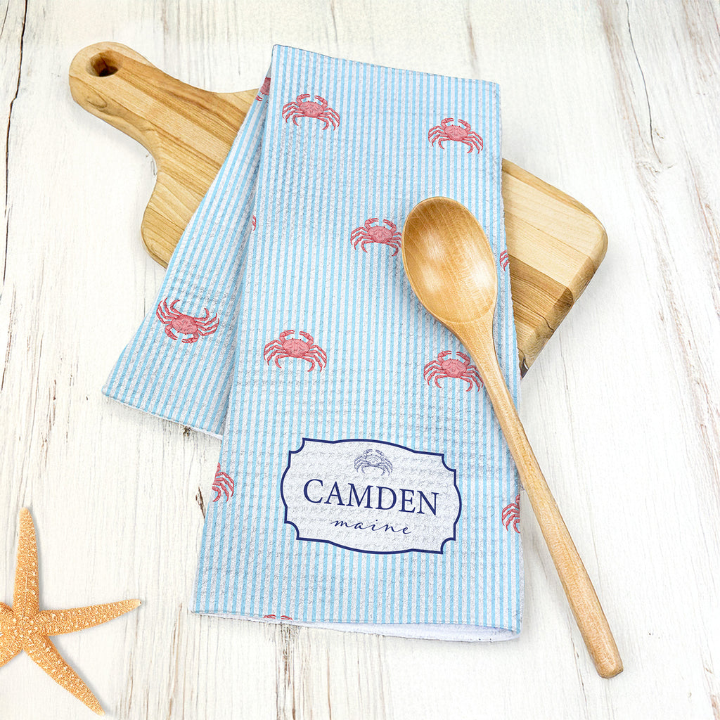 Seaside Stripes - Custom Waffle Weave Towel