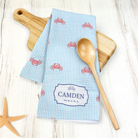 Seaside Stripes - Custom Waffle Weave Towel