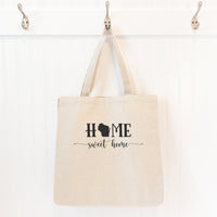 Home Sweet Home (with State) - Canvas Tote Bag