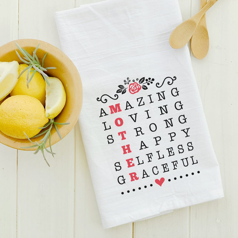 Mother Acrostic Poem - Cotton Tea Towel