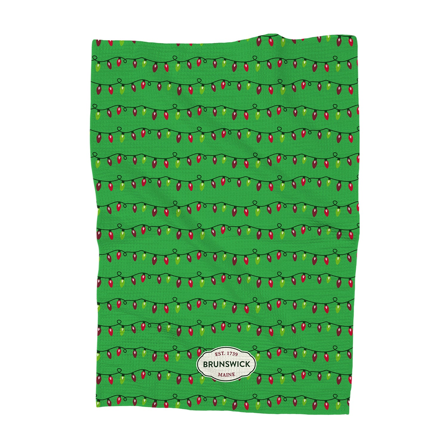 Christmas Lights - Custom Waffle Weave Towel