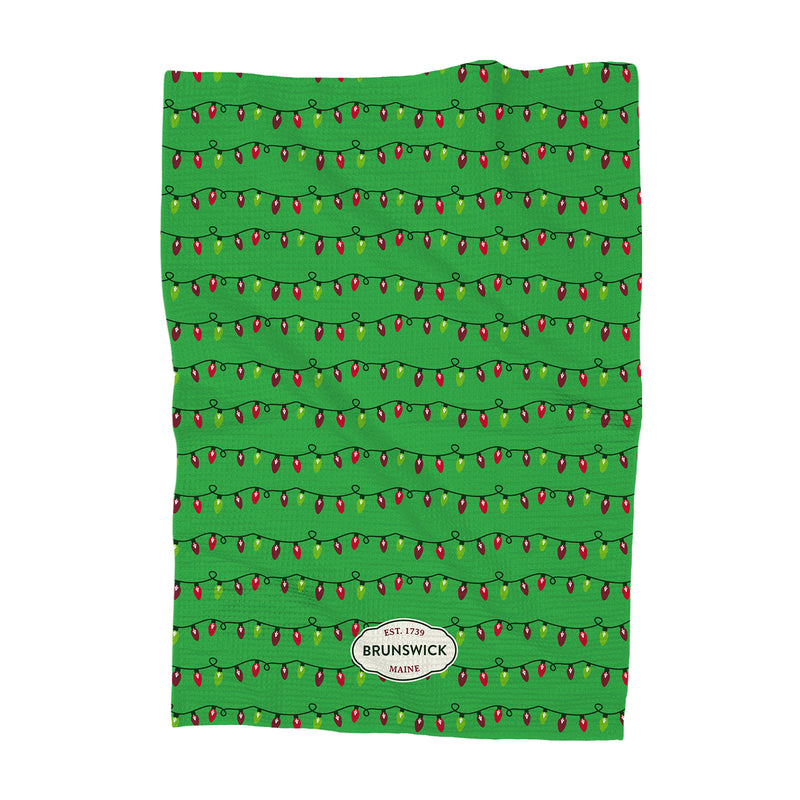 Christmas Lights - Custom Waffle Weave Towel