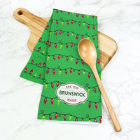 Christmas Lights - Custom Waffle Weave Towel