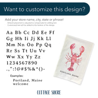 Blue Crab - Customizable Cotton Tea Towel