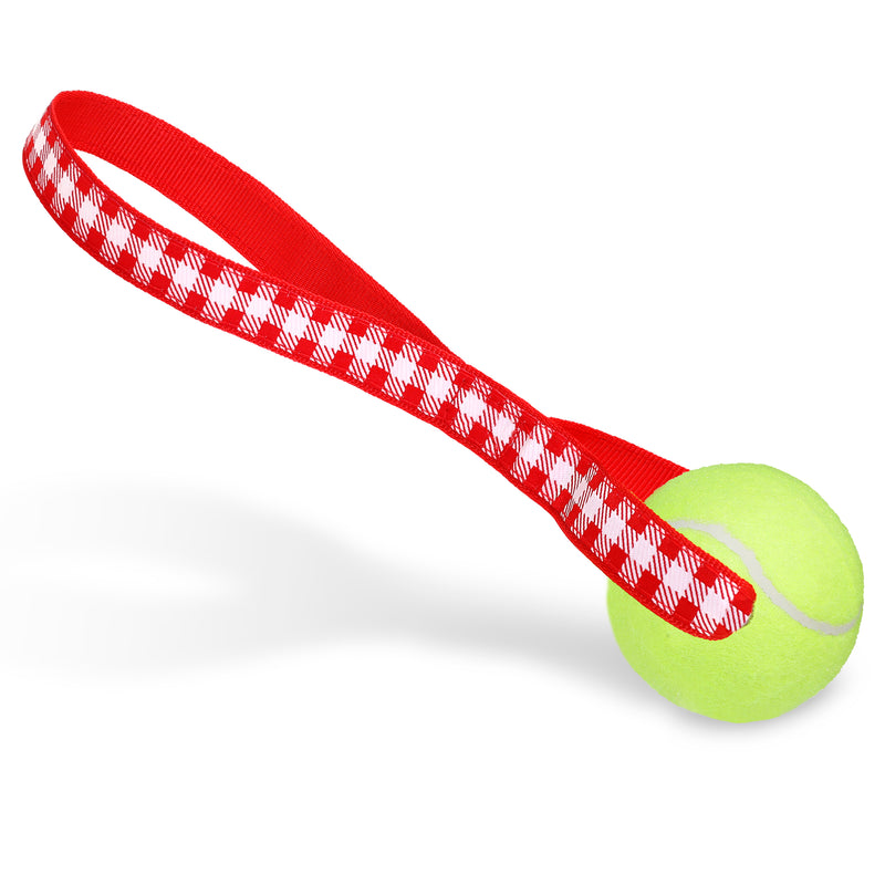 Picnic Plaid (Red) - Tennis Ball Toss Toy