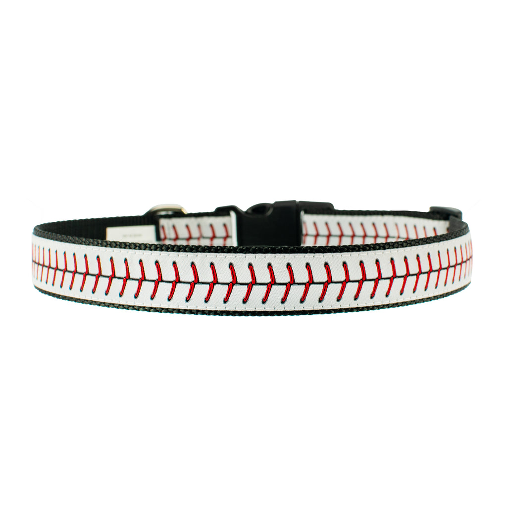 Baseball Laces - Dog Collar