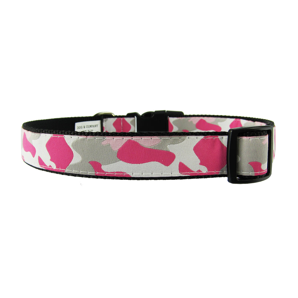 Pink Camo - Dog Collar