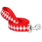 Picnic Plaid (Red) - Dog Leash