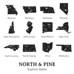 Explore State w/ City, State - Cotton Tea Towel