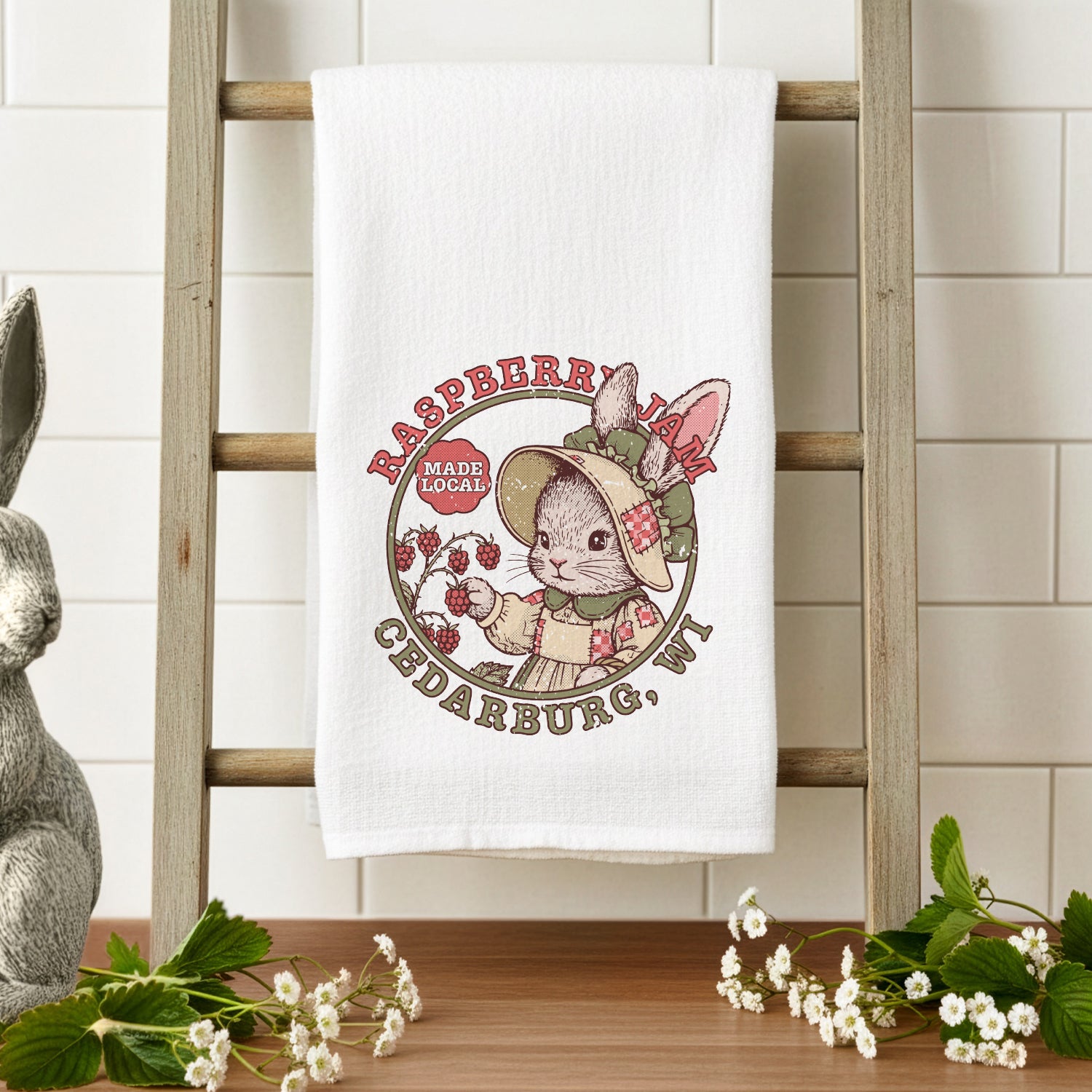Garden Fresh Jam Emblem - Custom Cotton Tea Towel