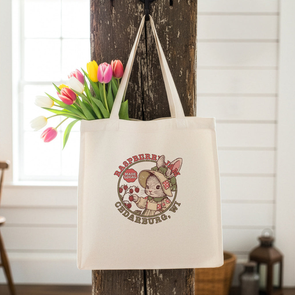 Garden Fresh Jam Emblem - Custom Canvas Tote Bag