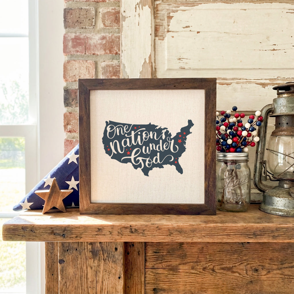 One Nation - Framed Sign