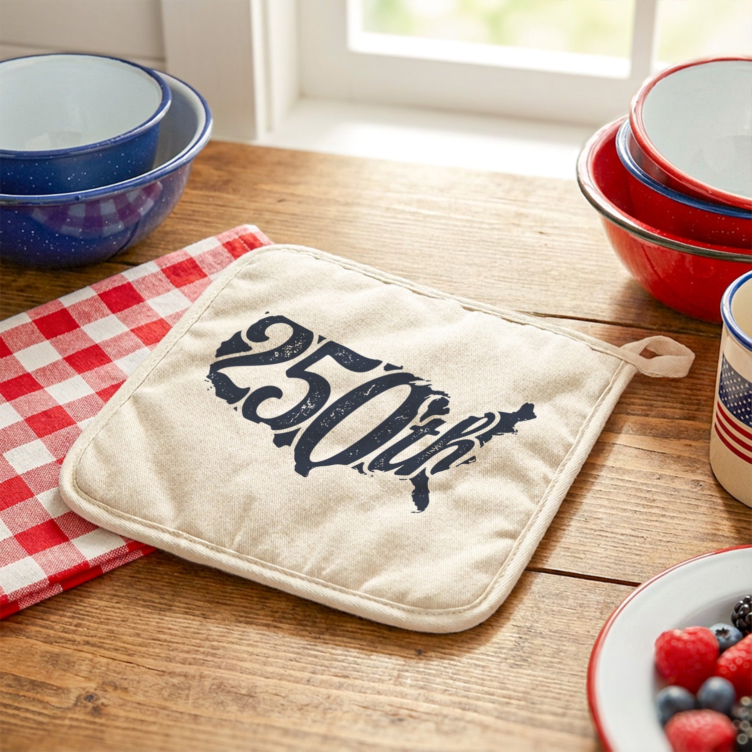 Vintage America Silhouette 250th - Cotton Pot Holder