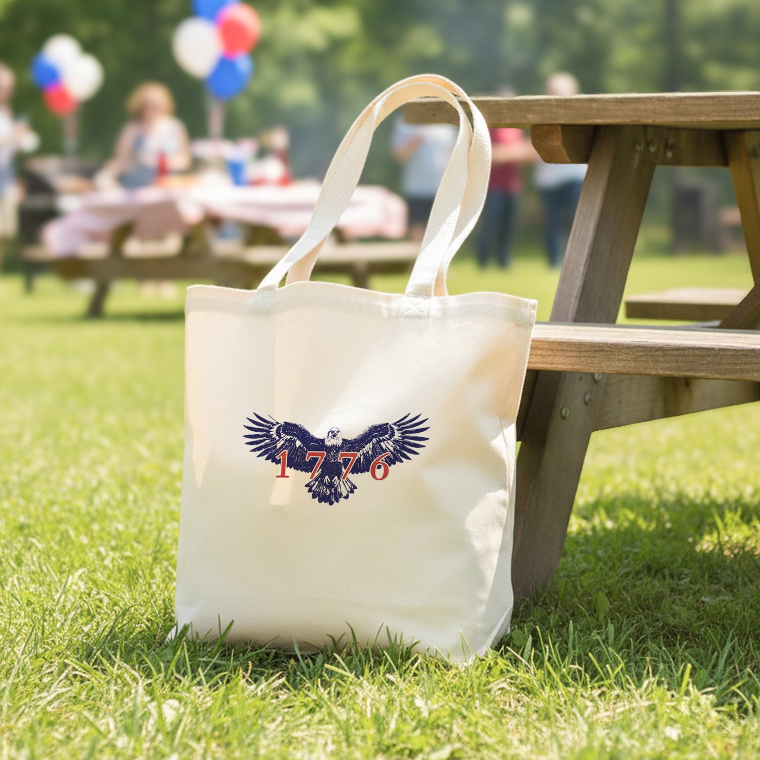 Vintage Eagle 1776 - Canvas Tote Bag