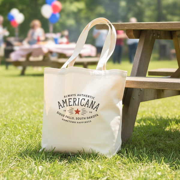 Authentic Americana Custom - Custom Canvas Tote Bag