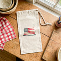 God Bless America Flag - Canvas Wine Bag