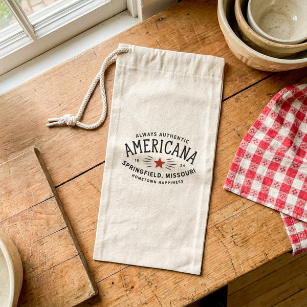 Authentic Americana Custom - Custom Canvas Wine Bag