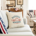Vintage Truck Badge - Custom Square Canvas Pillow