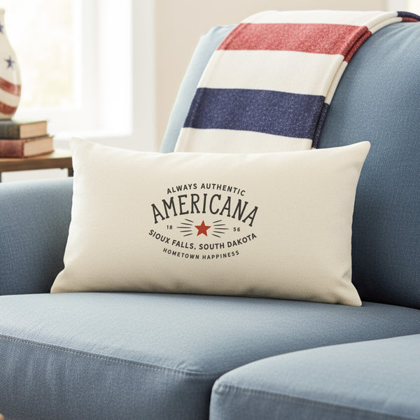 Authentic Americana Custom - Custom Rectangular Canvas Pillow