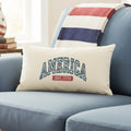 Vintage America Floral 1776 - Rectangular Canvas Pillow