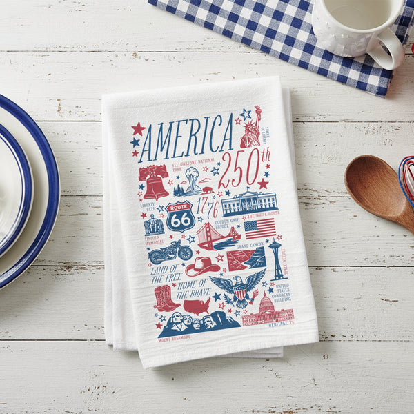 America 250th Celebration - Cotton Tea Towel