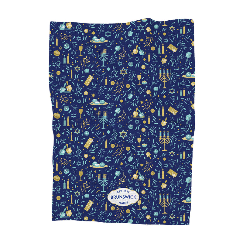 Hanukkah Pattern - Custom Waffle Weave Towel