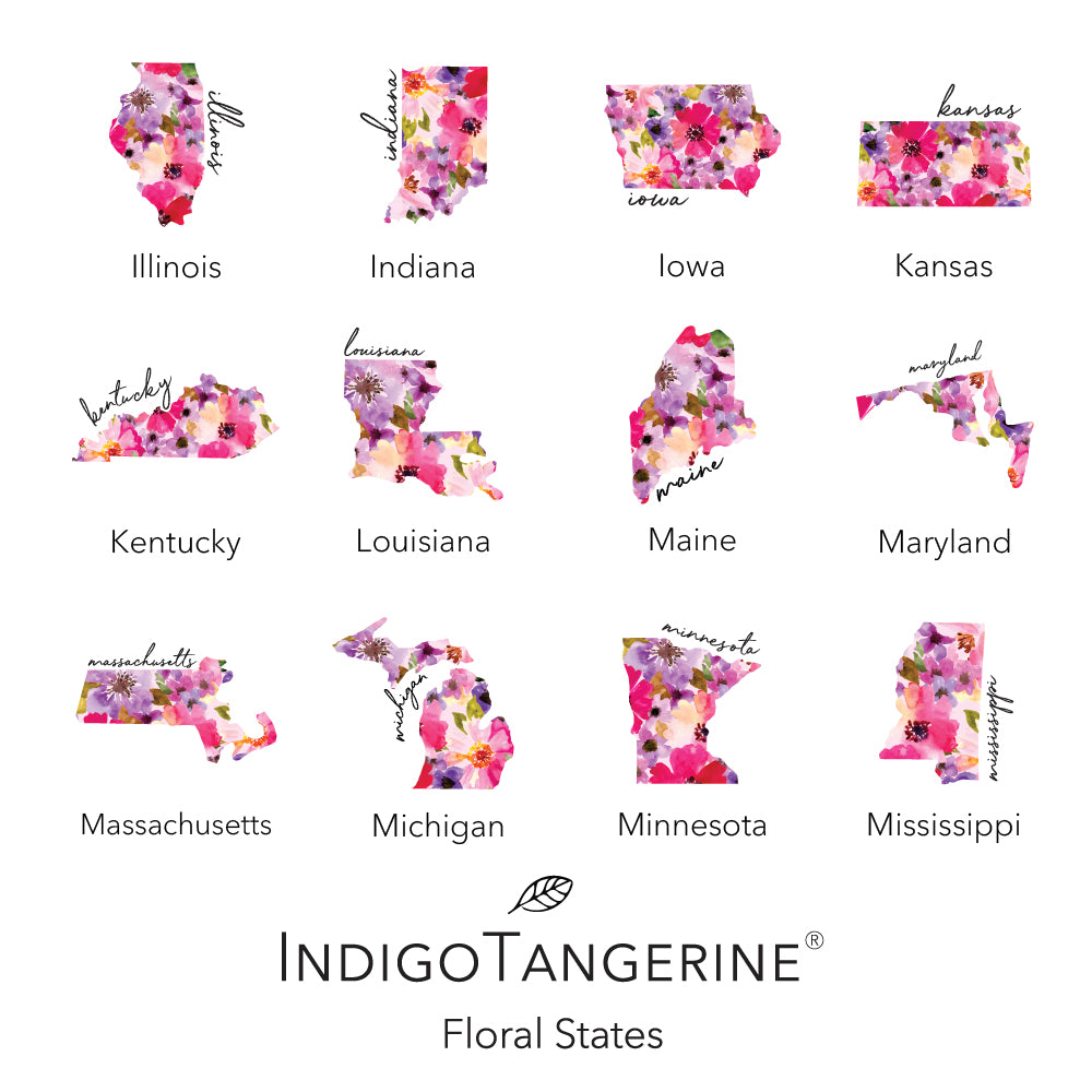 Floral State - Custom Canvas Tote Bag