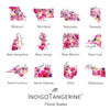 Floral State - Custom Square Canvas Pillow