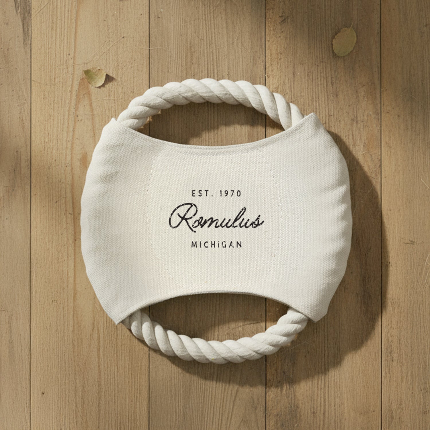 Vintage Script City - Custom Pet Rope Disc
