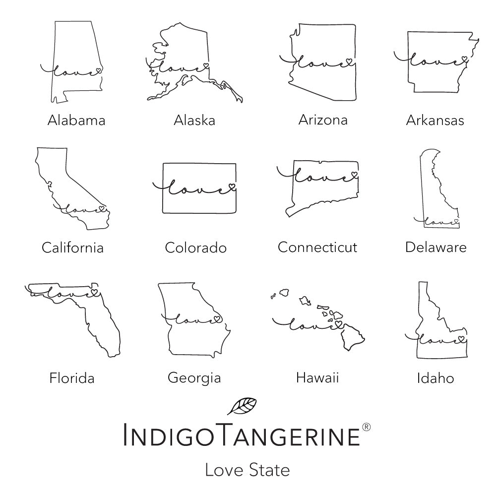 Love State - Custom Square Canvas Pillow