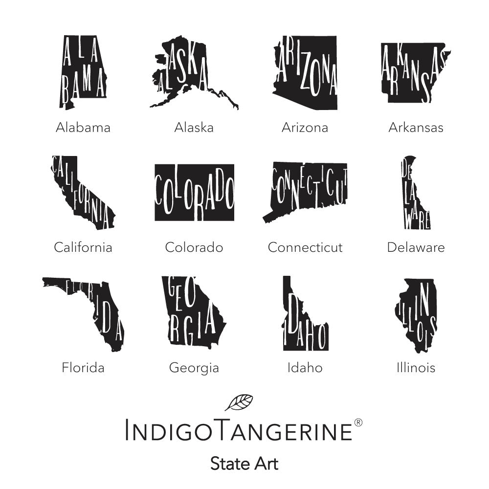 State Art (State Name) - Custom Canvas Tote Bag