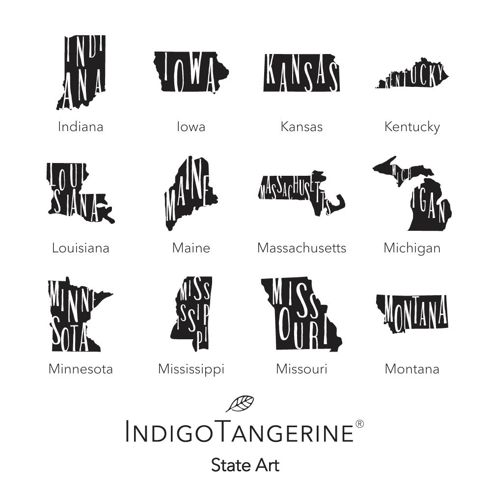 State Art (State Name) - Custom Canvas Tote Bag